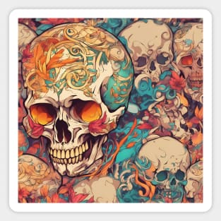 Skull Requiem Death Tattoo Magnet